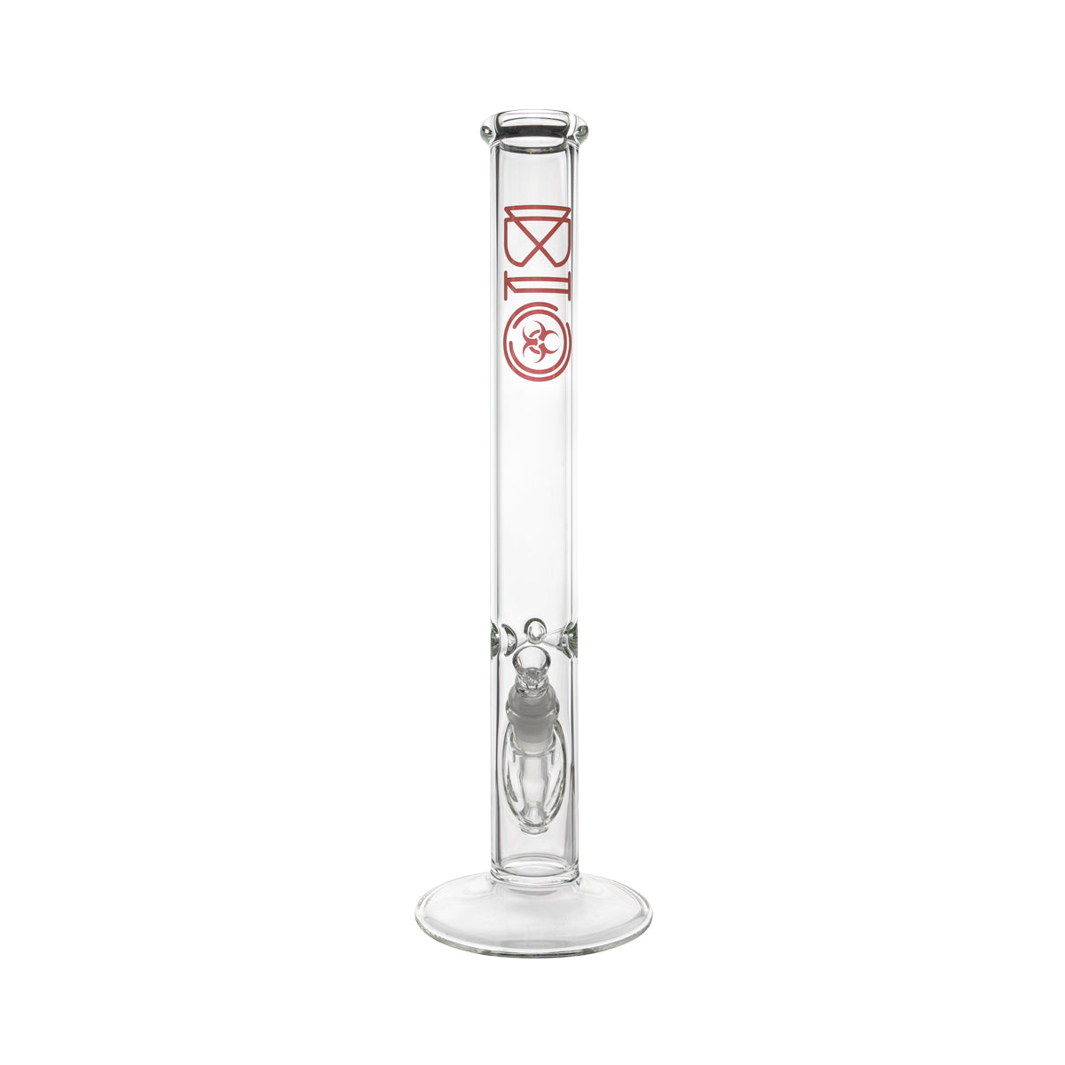 BIO Glass 18" Classic Straight Water Pipe - red