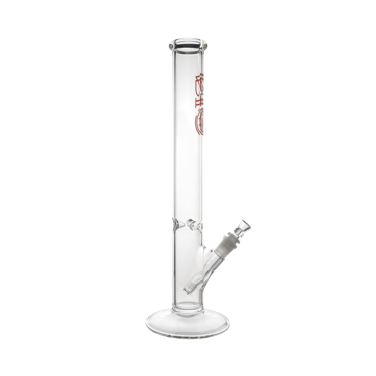 BIO Glass 18" Classic Straight Water Pipe - red