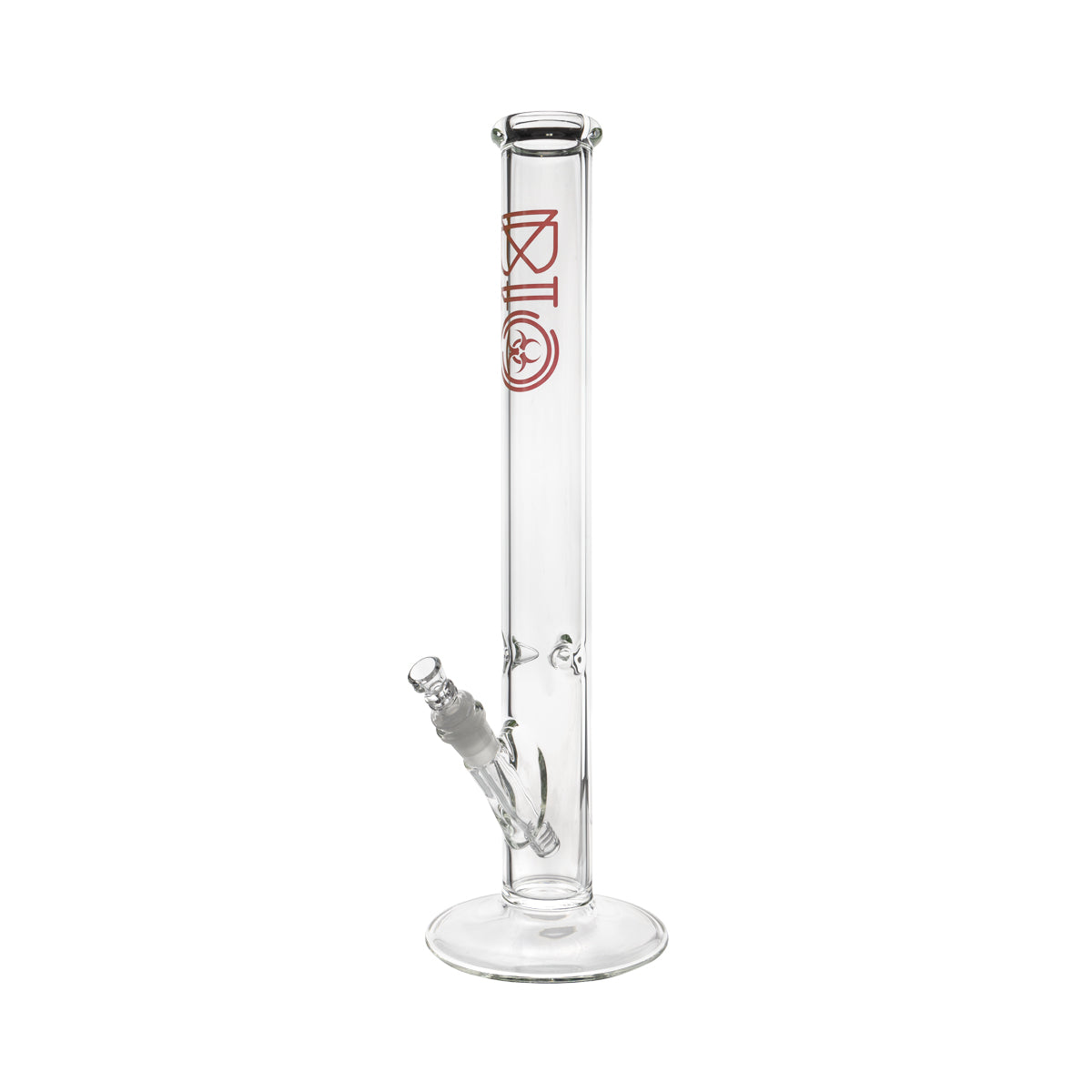 BIO Glass 18" Classic Straight Water Pipe - red