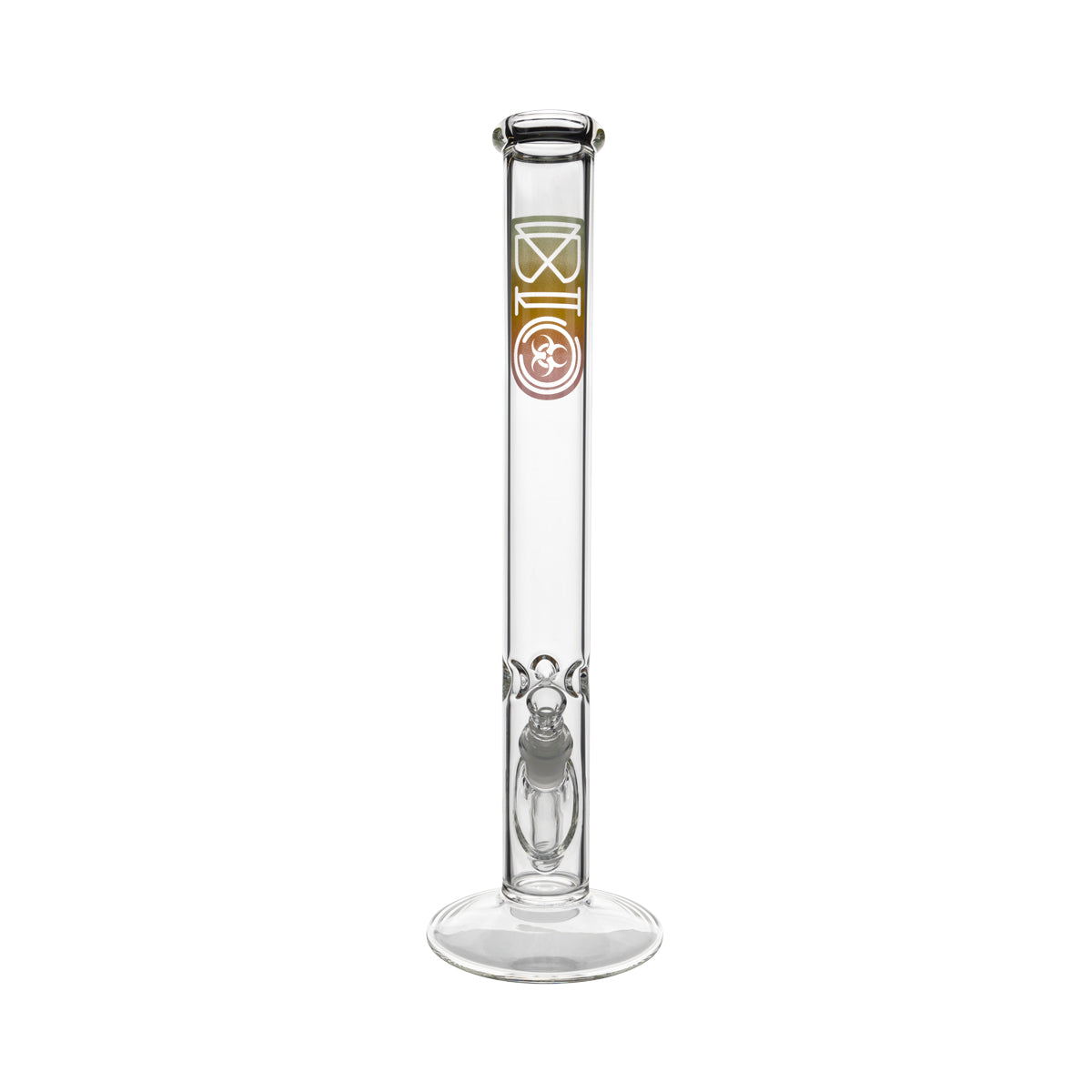 BIO Glass 18" Classic Straight Water Pipe - rasta
