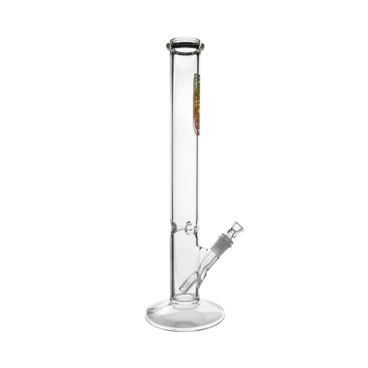 BIO Glass 18" Classic Straight Water Pipe - rasta