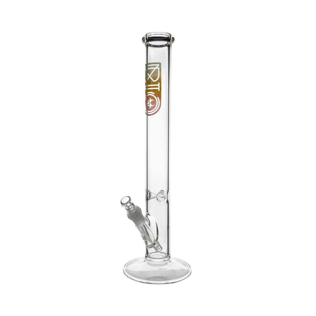 BIO Glass 18" Classic Straight Water Pipe - rasta