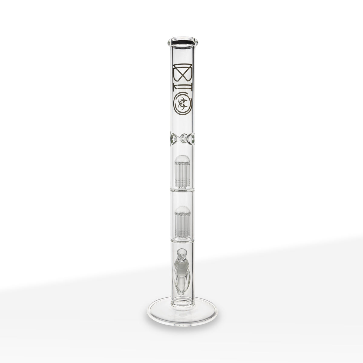 BIO Glass Double Chamber 8-Arm Tree Perc Straight 22" Water Pipe