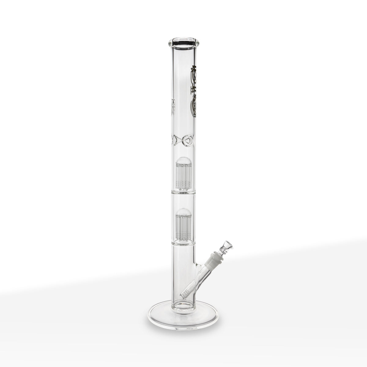 BIO Glass Double Chamber 8-Arm Tree Perc Straight 22" Water Pipe