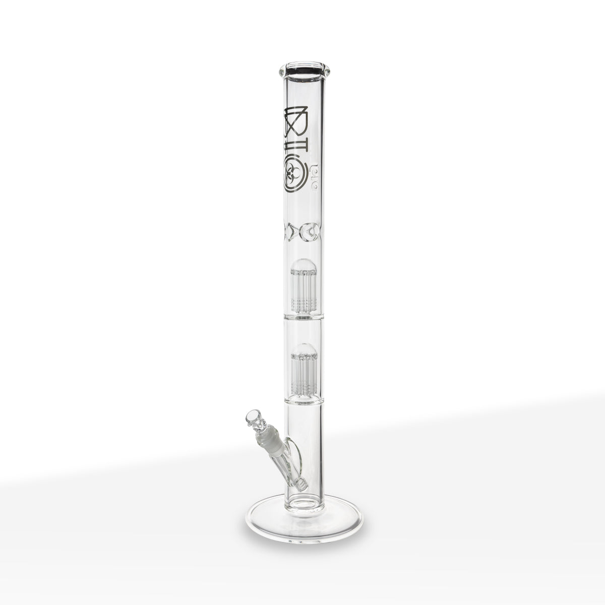 BIO Glass Double Chamber 8-Arm Tree Perc Straight 22" Water Pipe