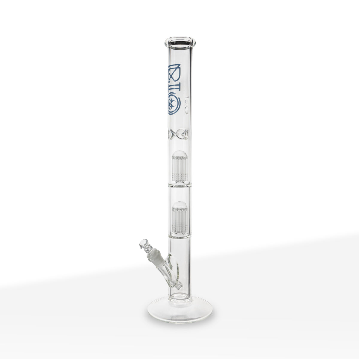 BIO Glass Double Chamber 8-Arm Tree Perc Straight 22" Water Pipe