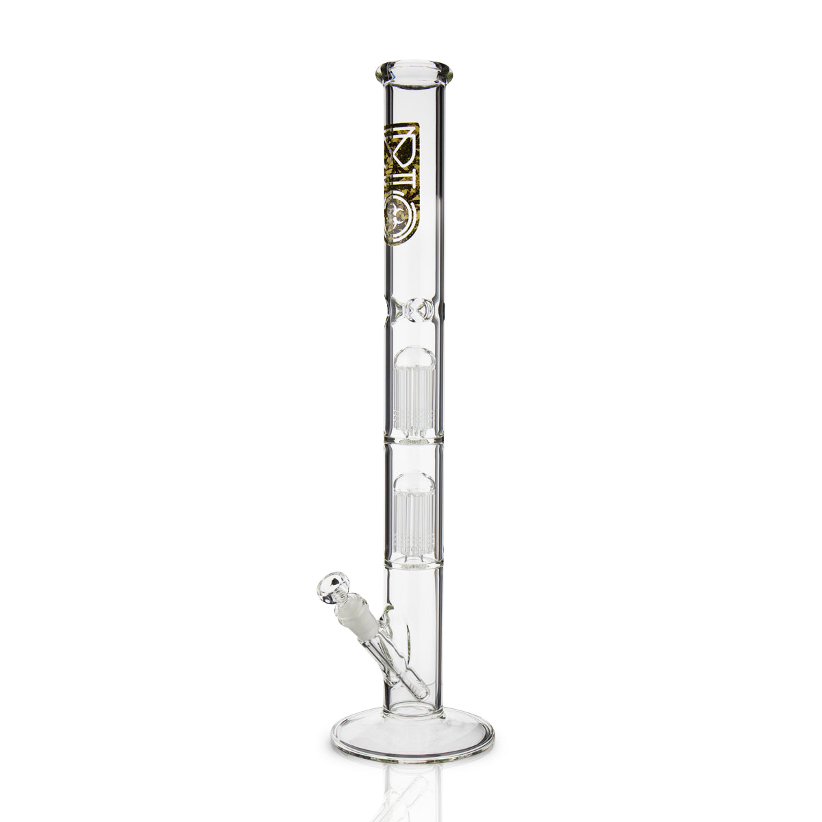 BIO Glass Double Chamber 8-Arm Tree Perc Straight 22" Water Pipe