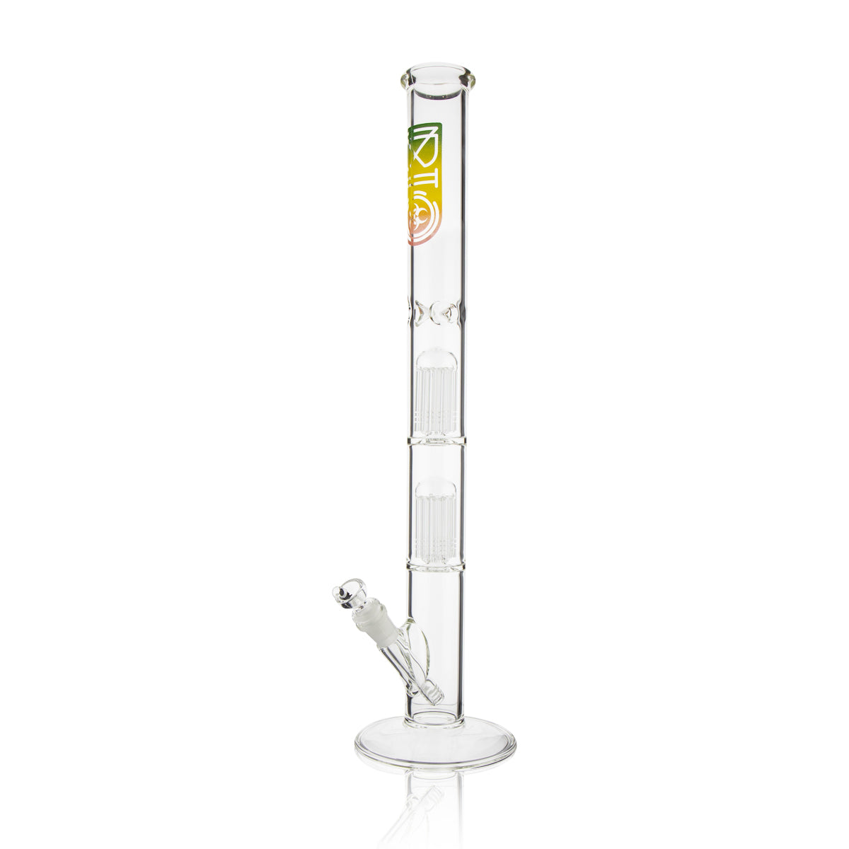 BIO Glass Double Chamber 8-Arm Tree Perc Straight 22" Water Pipe