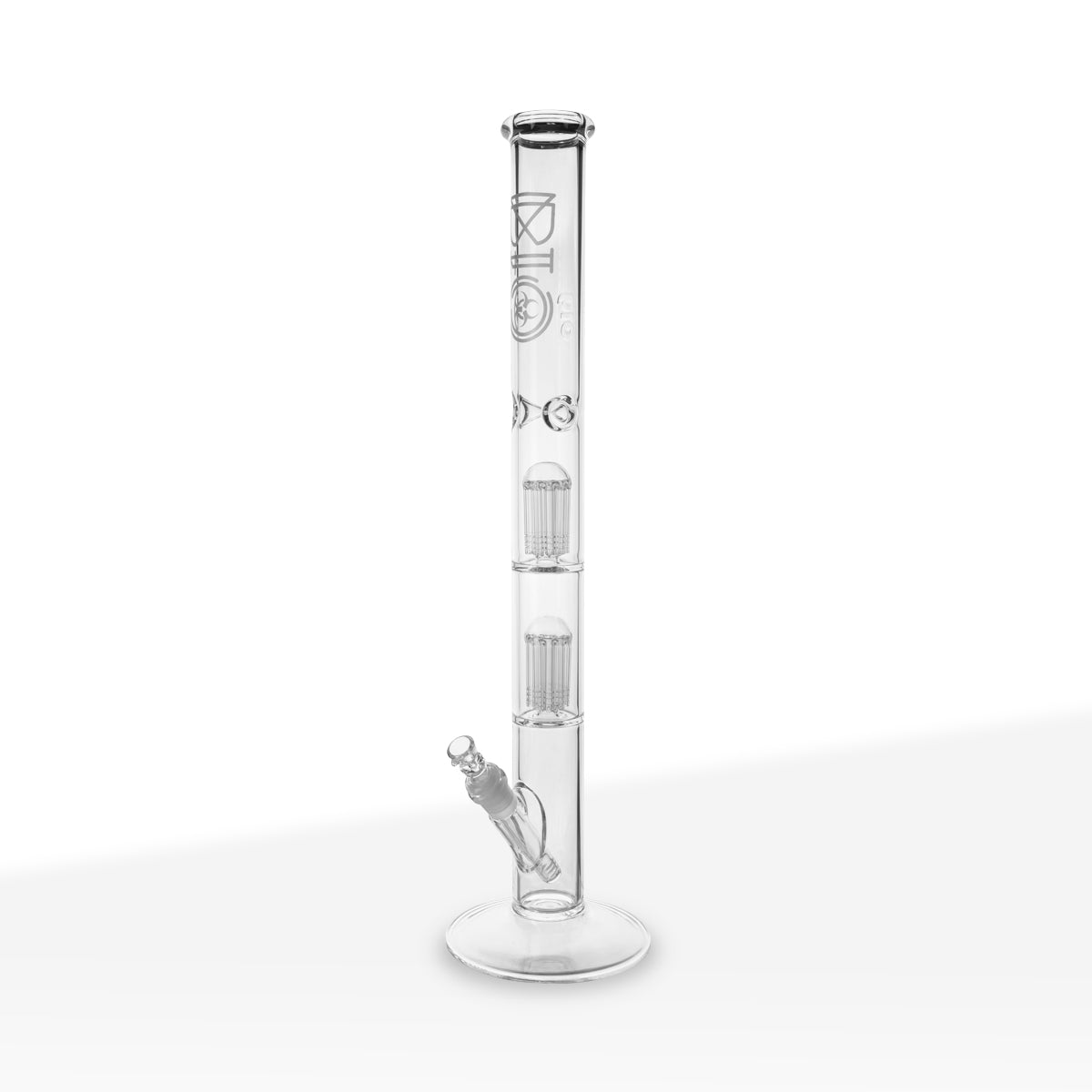 BIO Glass Double Chamber 8-Arm Tree Perc Straight 22" Water Pipe