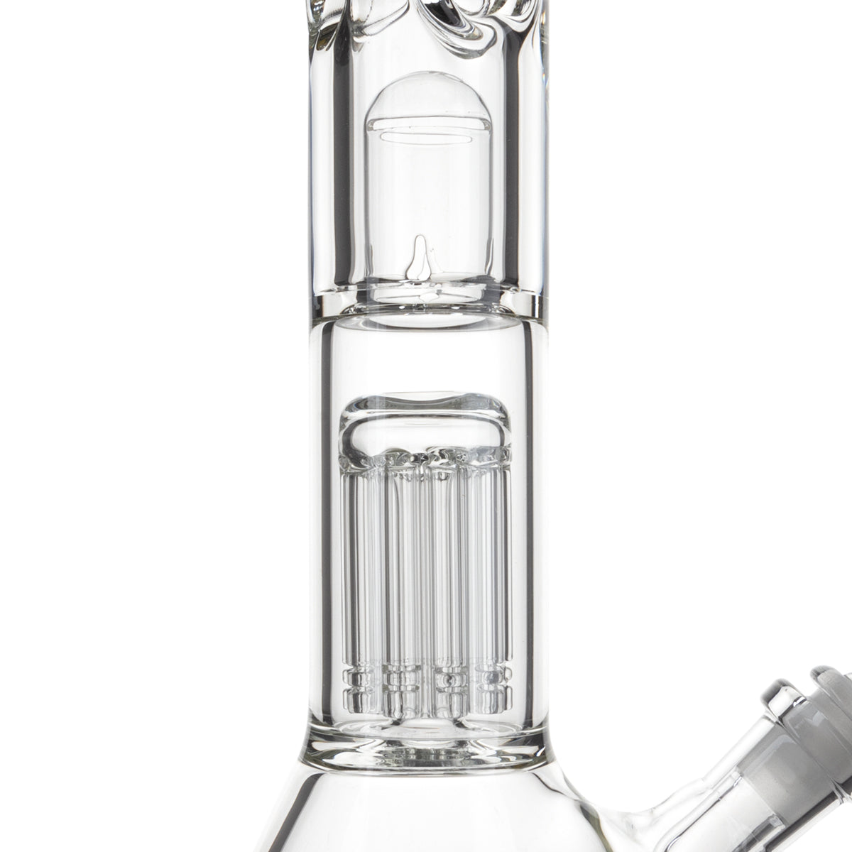 BIO Glass | 16" Single Chamber 10-Arm Tree + Splash Guard Heavy Beaker | 50mm x 9mm - Rasta