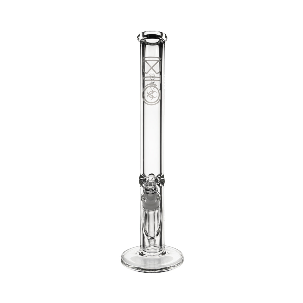 BIO Glass | 18" Straight Waterpipe | 9mm - 19mm - Silver