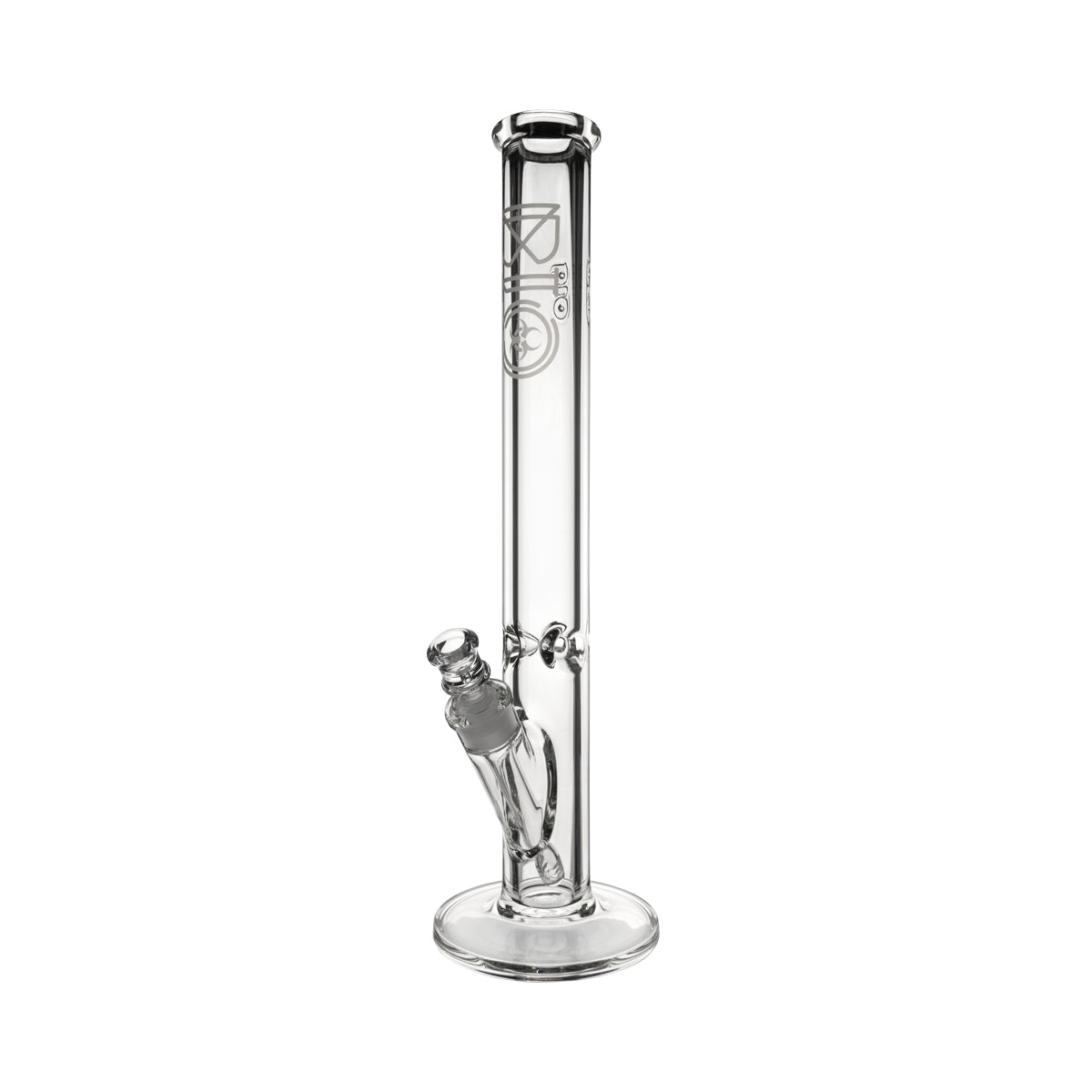 BIO Glass | 18" Straight Waterpipe | 9mm - 19mm - Silver