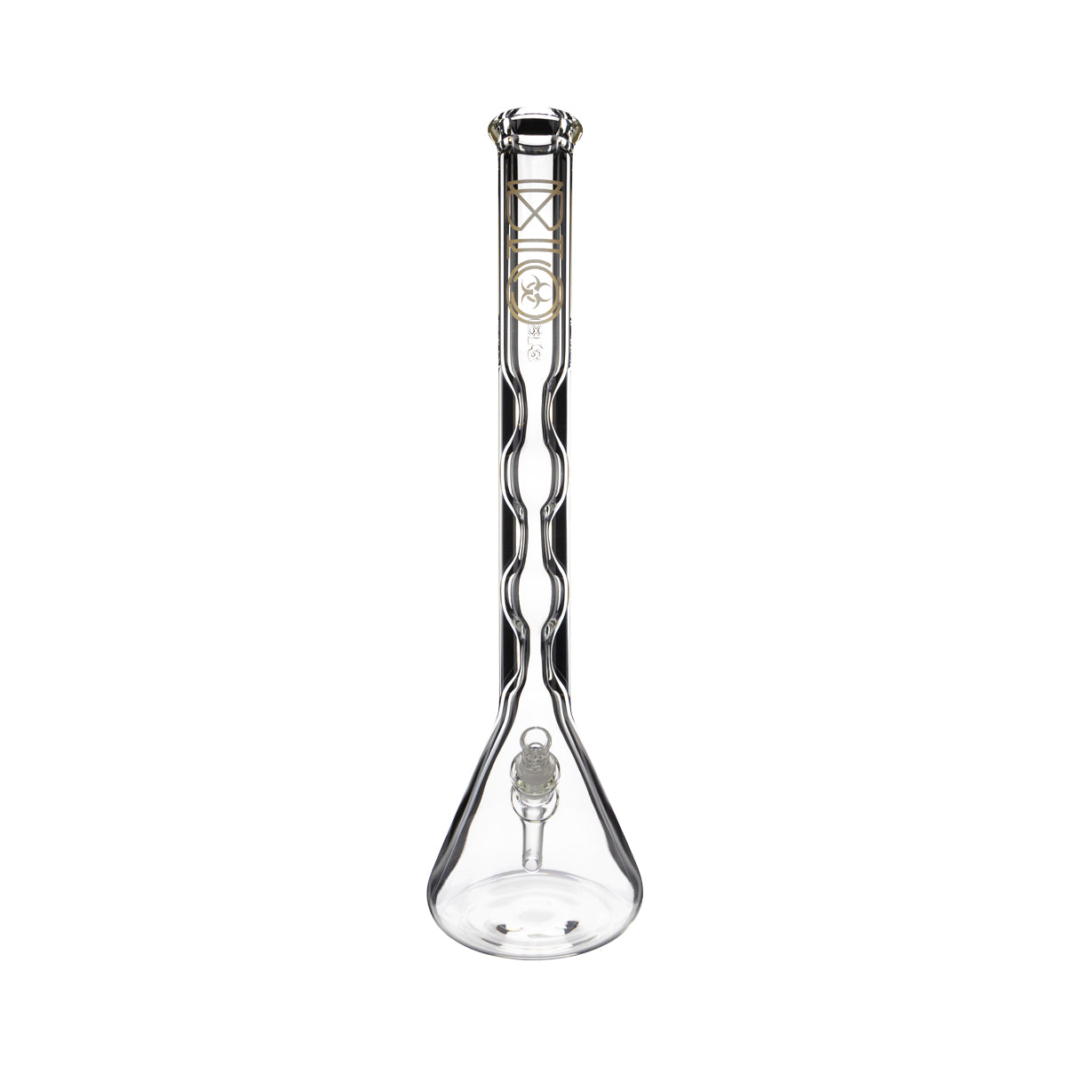 BIO Glass | 21.5" 2-Hourglass Beaker Waterpipe | 50 x 9 - 19mm - Various Colors