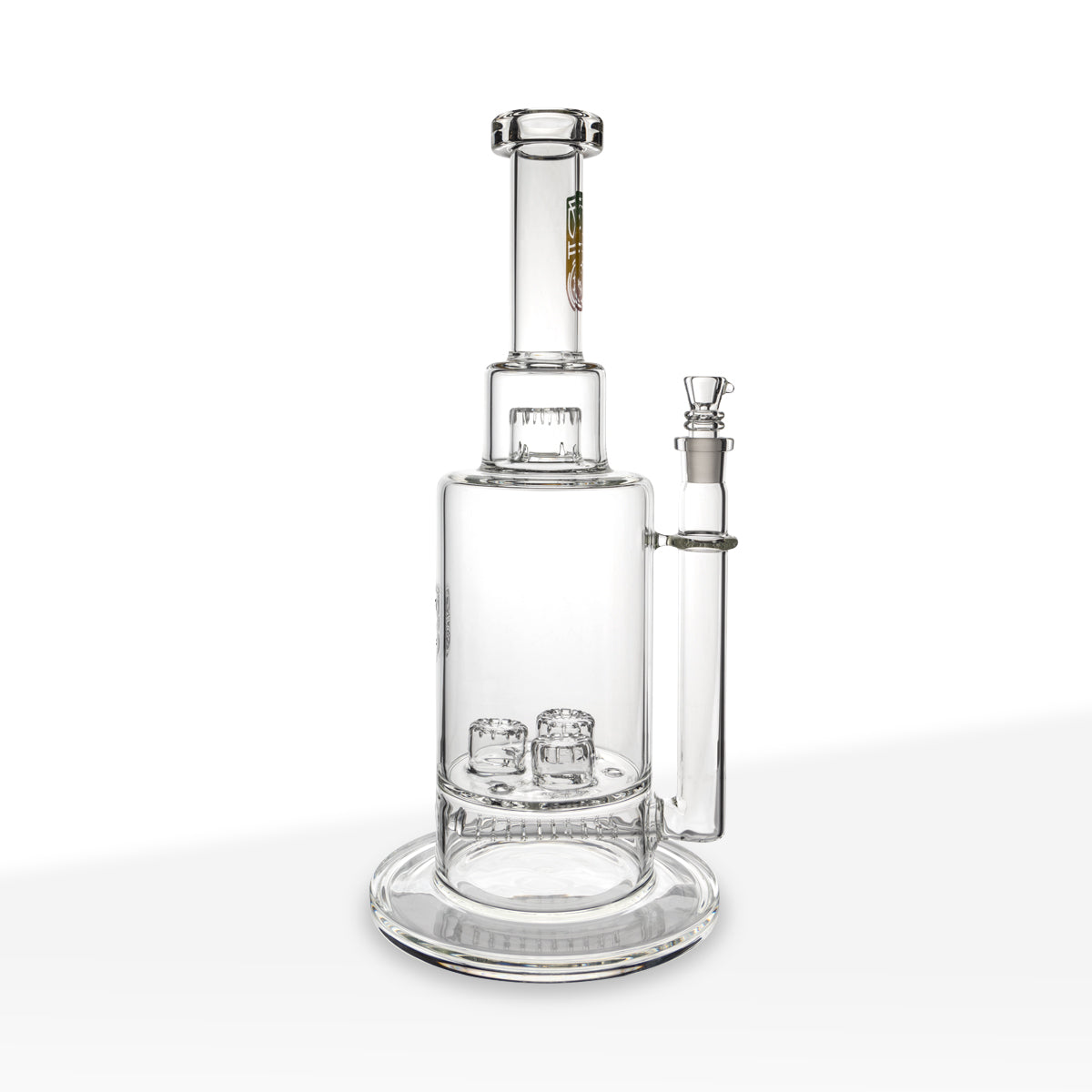 BIO Glass Inline + Triple Updome Perc Stemless 16" Water Pipe