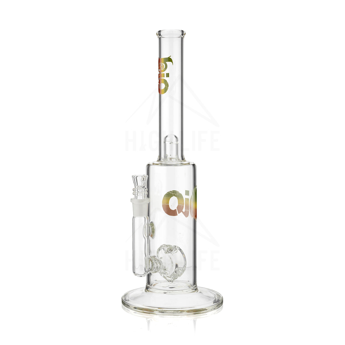 16" BIO Straight Stemless Water Pipe w/ Heart Percolator