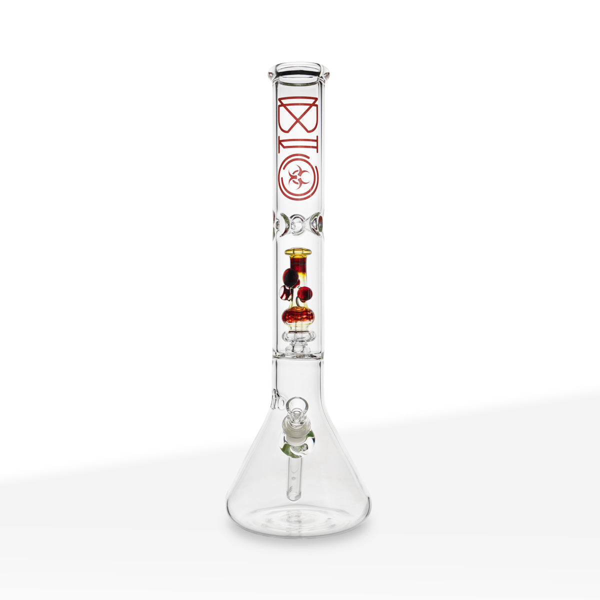 BIO Glass Mini Pipe Perc Beaker 18" Water Pipe