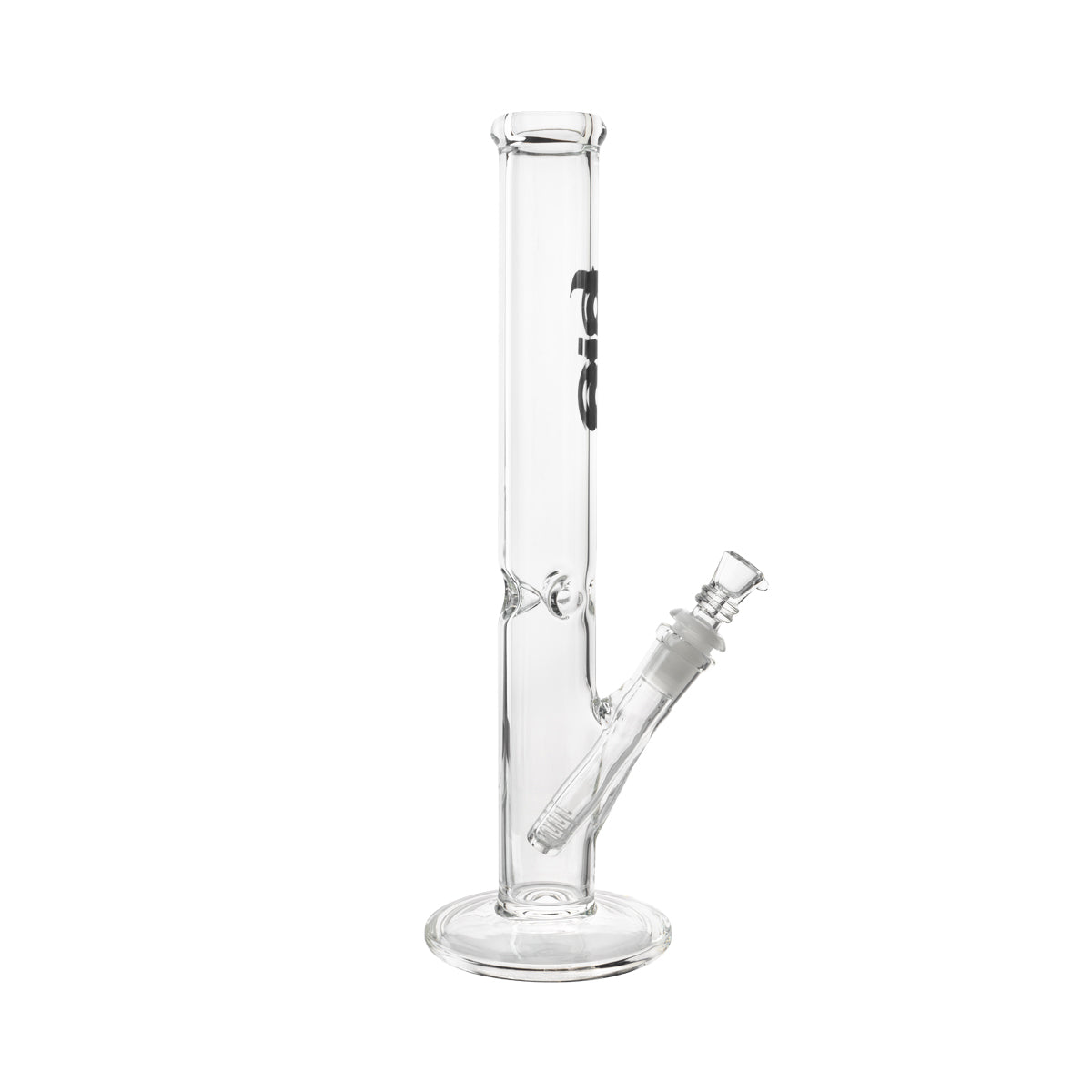 BIO Glass | 12" Classic Straight Water Pipe | 38mm x 4mm - Various Colors - Black - High Life Goods
