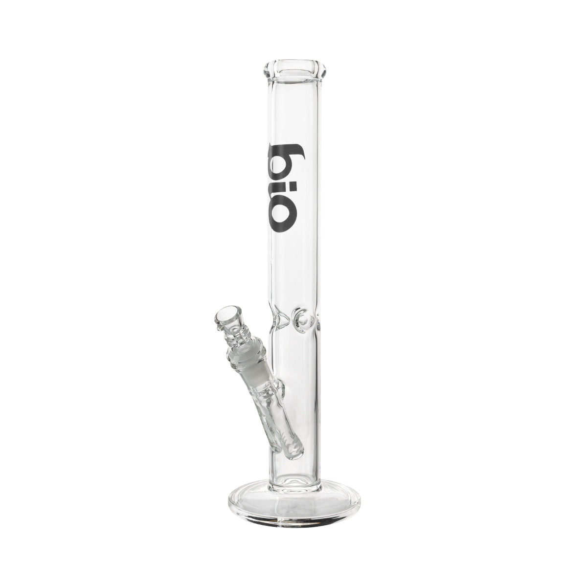 BIO Glass | 12" Classic Straight Water Pipe | 38mm x 4mm - Various Colors - Black - High Life Goods