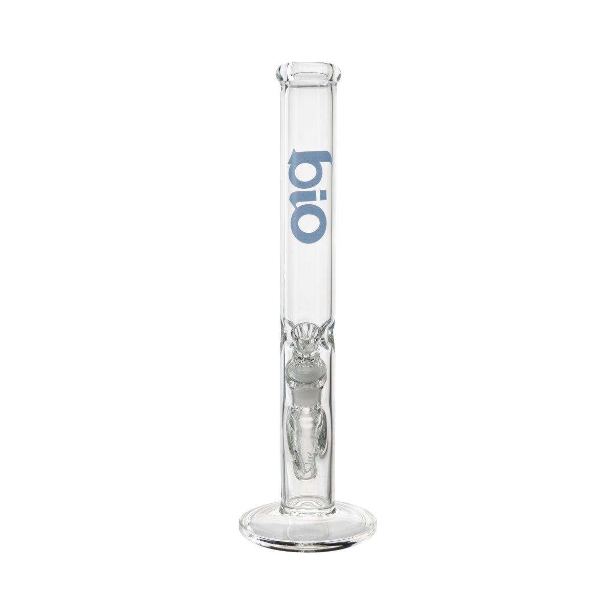BIO Glass | 12" Classic Straight Water Pipe | 38mm x 4mm - Various Colors - Blue - High Life Goods