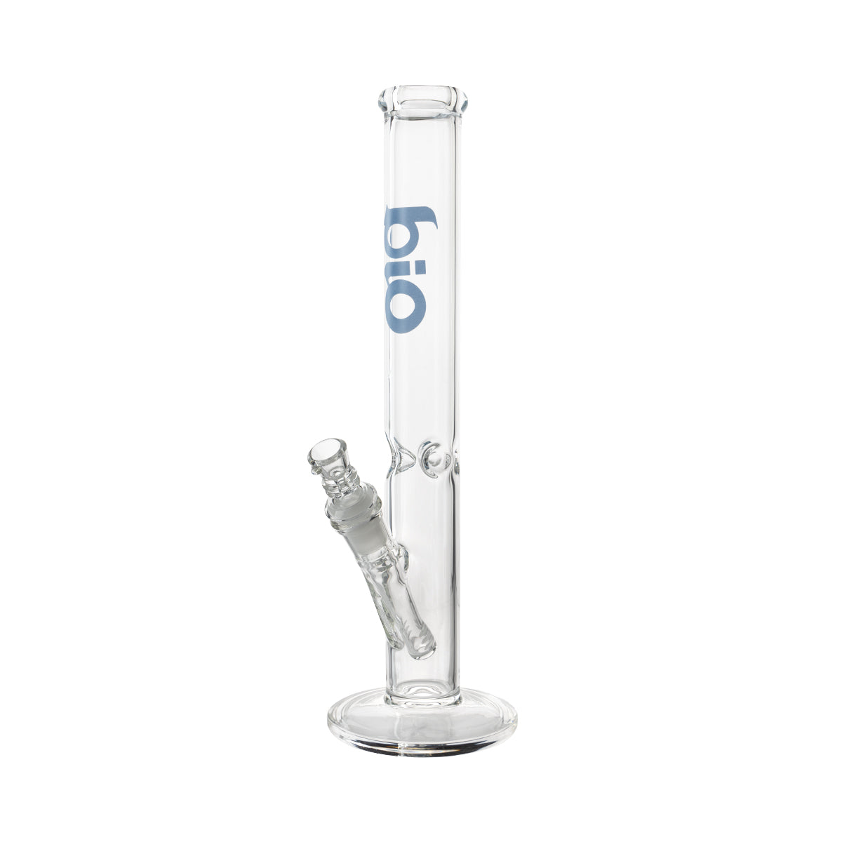BIO Glass | 12" Classic Straight Water Pipe | 38mm x 4mm - Various Colors - Blue - High Life Goods