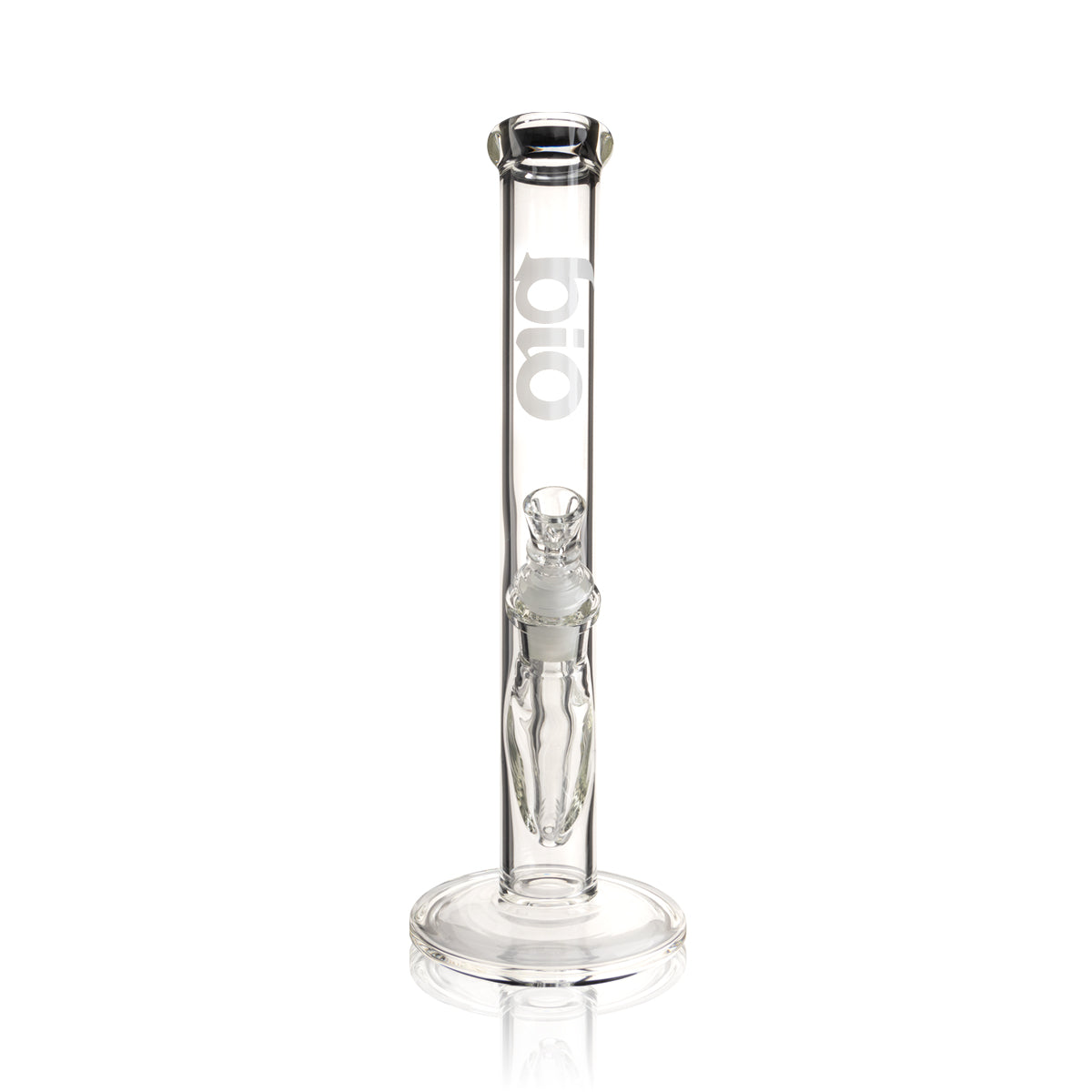 BIO Glass | 12" Classic Straight Water Pipe | 38mm x 4mm - Various Colors - White - High Life Goods