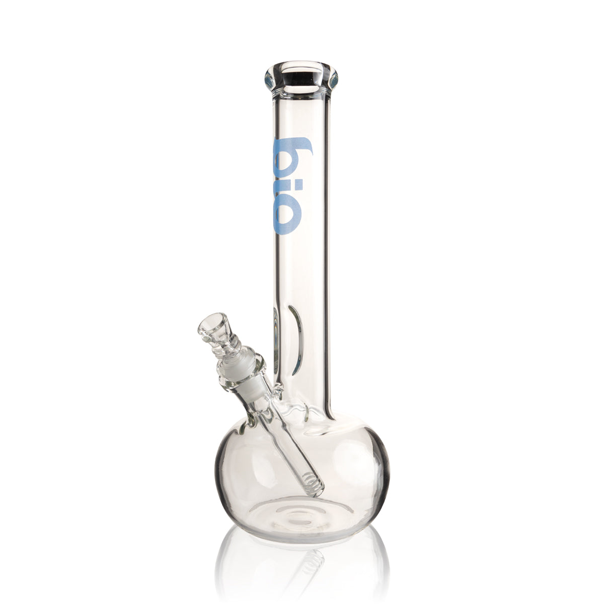BIO Glass | 12" Classic Bubble Water Pipe | 38mm x 4mm - Various Colors - Blue - High Life Goods
