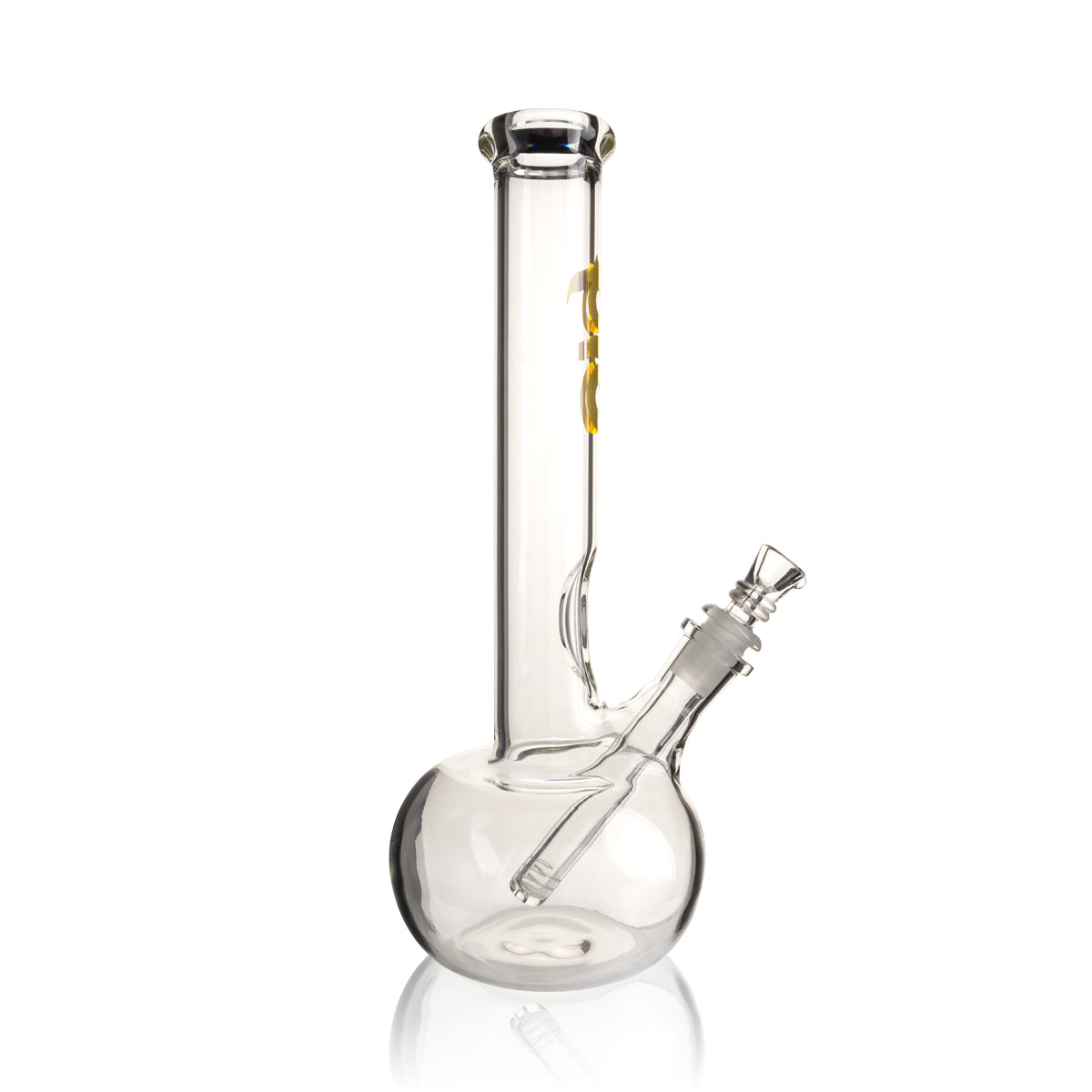 BIO Glass | 12" Classic Bubble Water Pipe | 38mm x 4mm - Various Colors - Gold - High Life Goods
