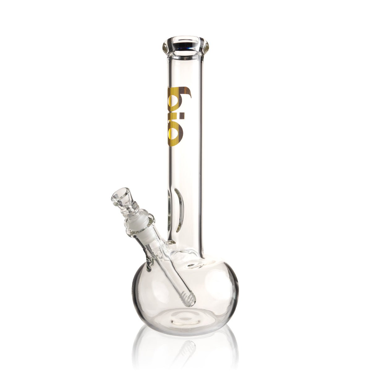 BIO Glass | 12" Classic Bubble Water Pipe | 38mm x 4mm - Various Colors - Gold - High Life Goods
