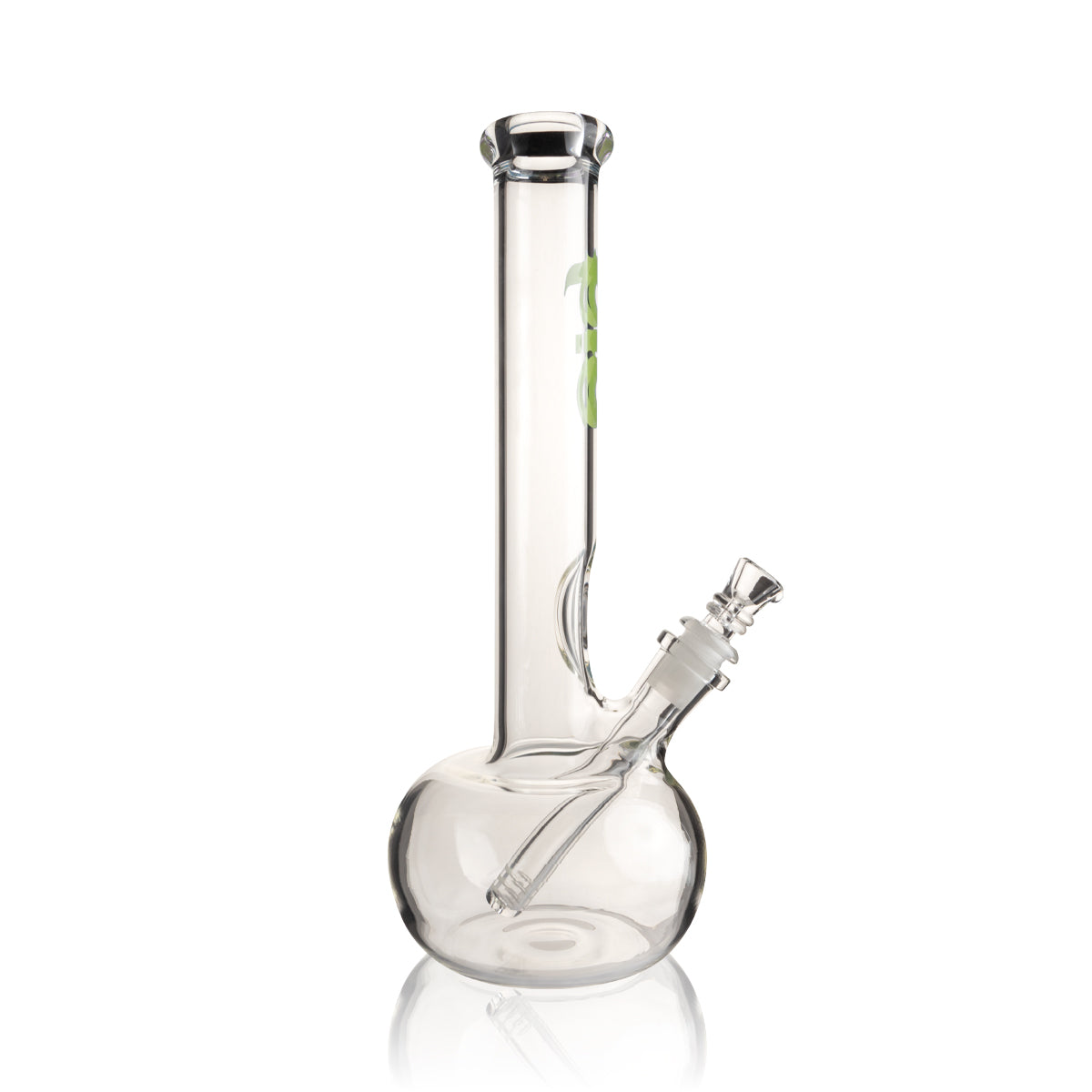 BIO Glass | 12" Classic Bubble Water Pipe | 38mm x 4mm - Various Colors - Green - High Life Goods