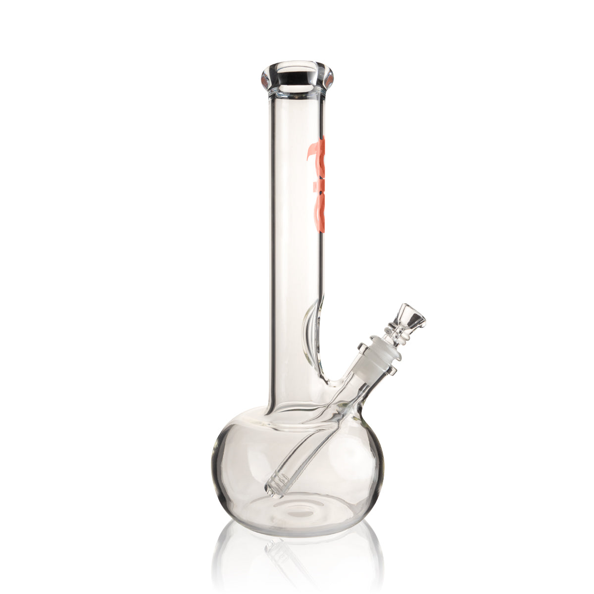 BIO Glass | 12" Classic Bubble Water Pipe | 38mm x 4mm - Various Colors - Red - High Life Goods