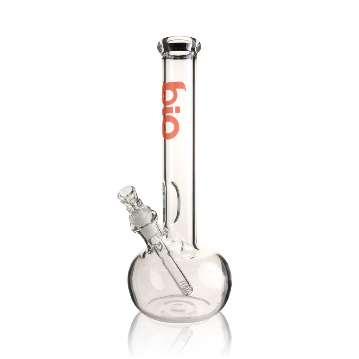 BIO Glass | 12" Classic Bubble Water Pipe | 38mm x 4mm - Various Colors - Red - High Life Goods