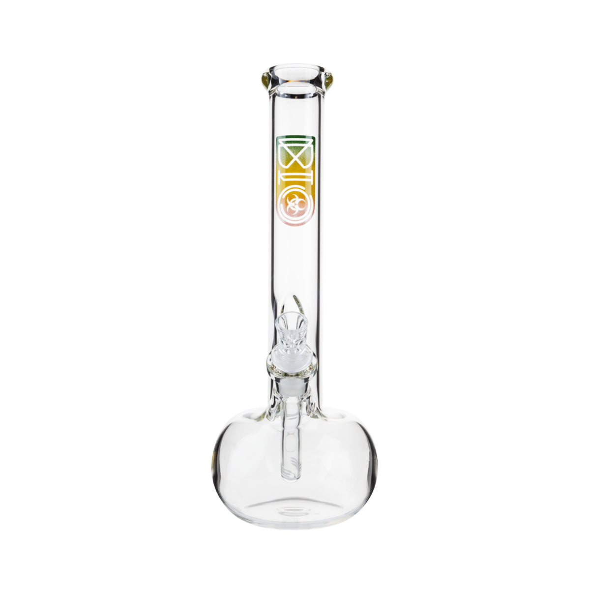 BIO Glass | 12" Classic Bubble Water Pipe | 38mm x 4mm - Rasta