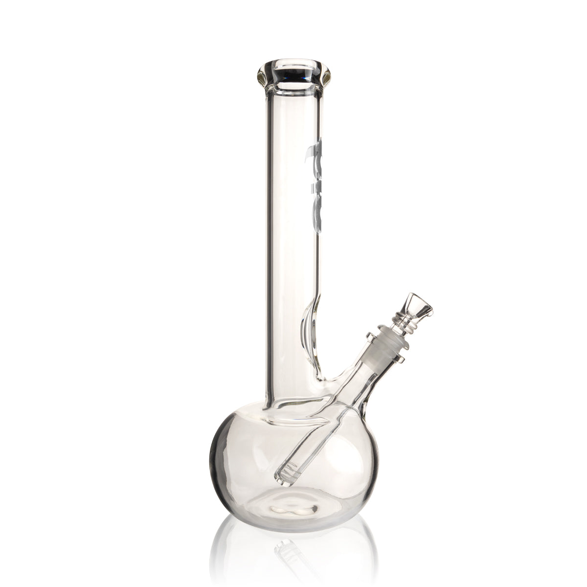 BIO Glass | 12" Classic Bubble Water Pipe | 38mm x 4mm - Various Colors - Silver - High Life Goods