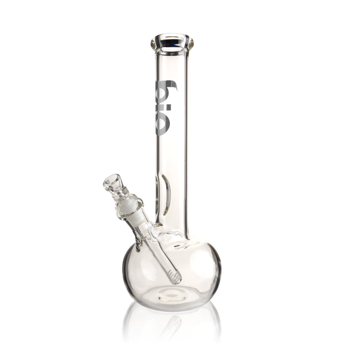 BIO Glass | 12" Classic Bubble Water Pipe | 38mm x 4mm - Various Colors - Silver - High Life Goods