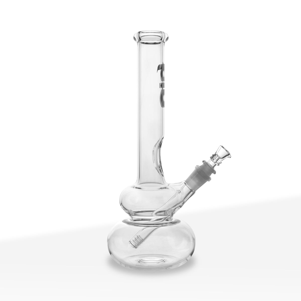 BIO Glass | 12" Classic Double Bubble Water Pipe | 38mm x 4mm - Silver