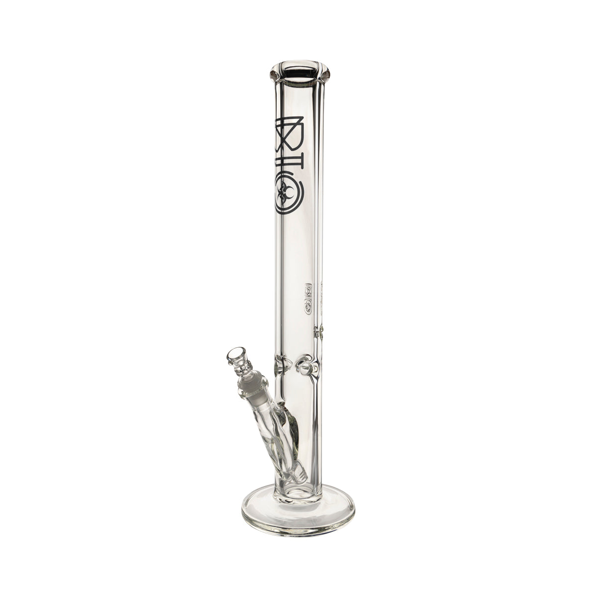 BIO Glass | 18" Heavy Straight Waterpipe | 50mm x 9mm - Black