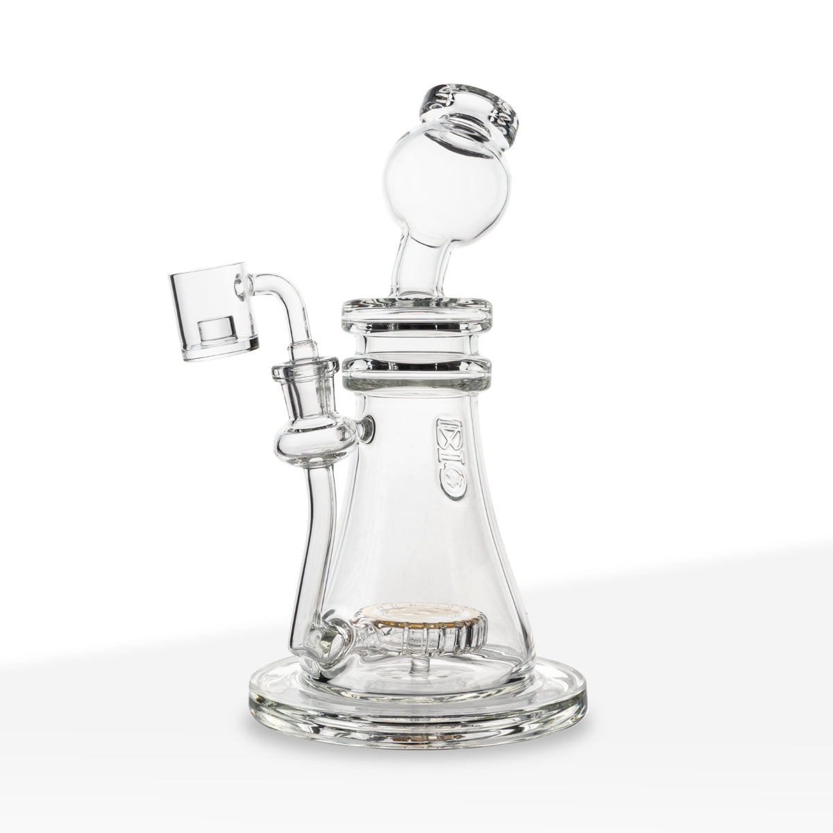 10" Bitcoin Dab Rig & Bong by BIO Glass | 18K Gold Decal Percolator