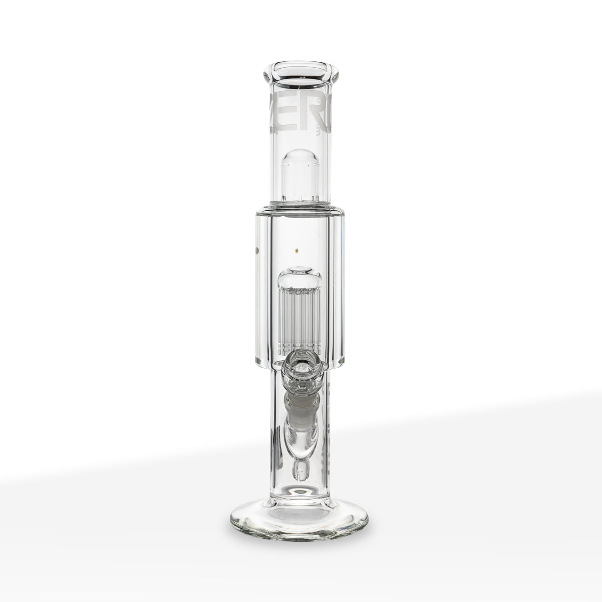 PURE Glass | Zero Freezable Coil 10" 8 Arm Tree Perc Water Pipe | Clear