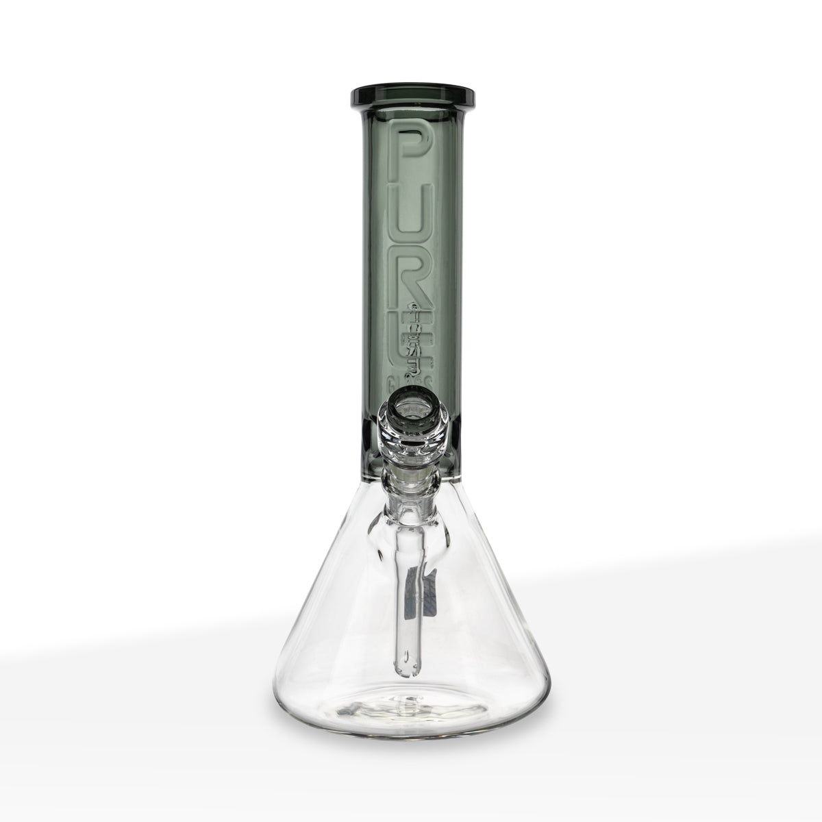 Pure Glass Insight Classic Beaker Water Pipe 12" Smoke Black