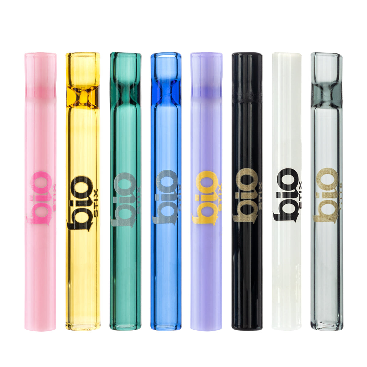BIO Glass BIO Stix One-Hitter Refill Kit - 100 Count + 50 FREE - Various Styles - High Life Goods - Color Glass