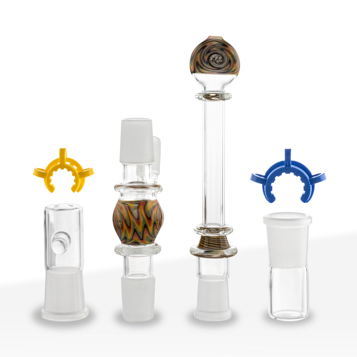 8" Dual-Piece Nail and Dome Dry Pipe/Attachment with Reclaim Catcher - 19mm Male