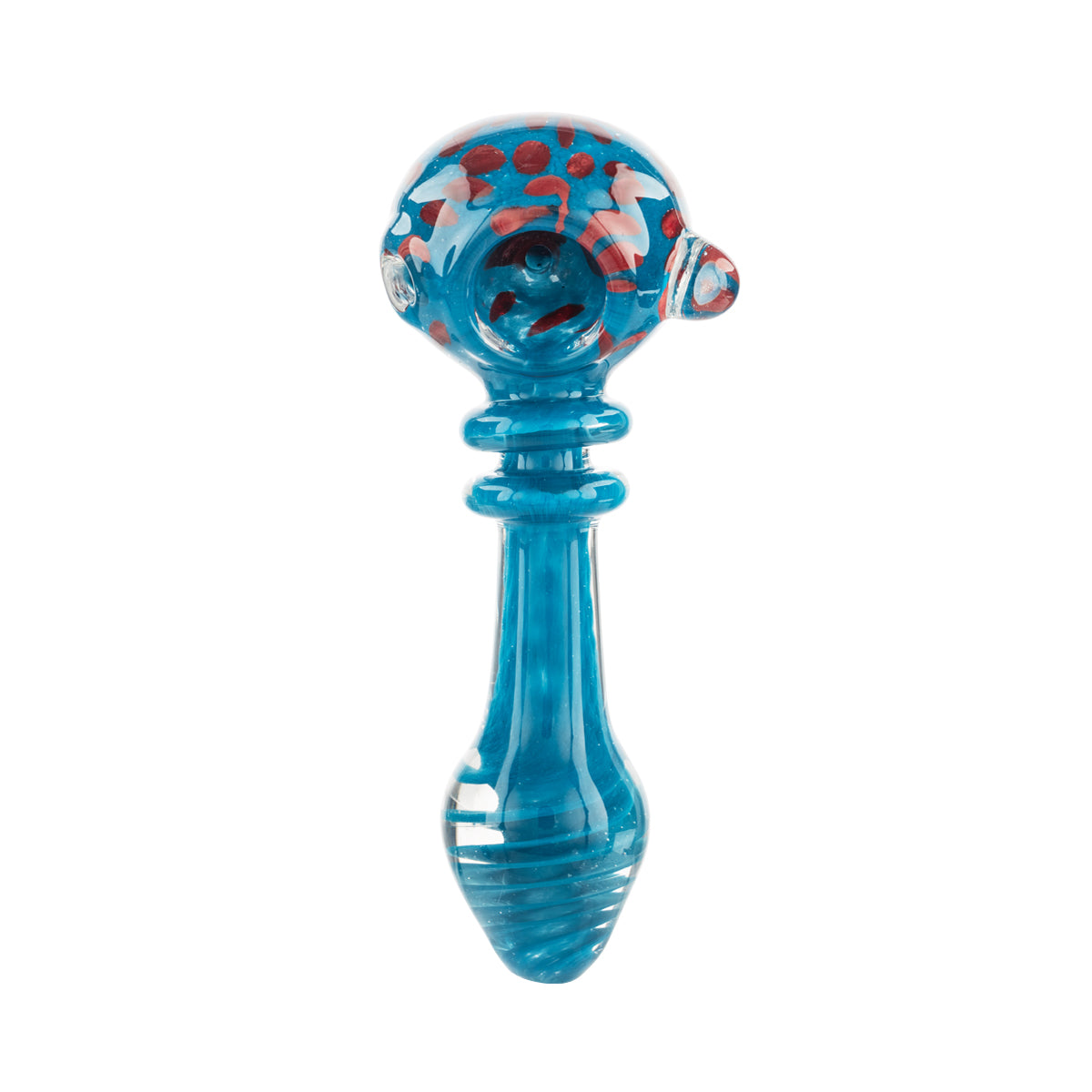 4" Glass Marble Spoon with Rasta Stripes - Assorted Colors - High Life Goods