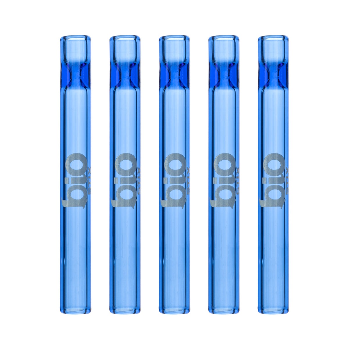 BIO Glass BIO Stix One-Hitter Kit - 5 Count Blue - Biohazard Inc
