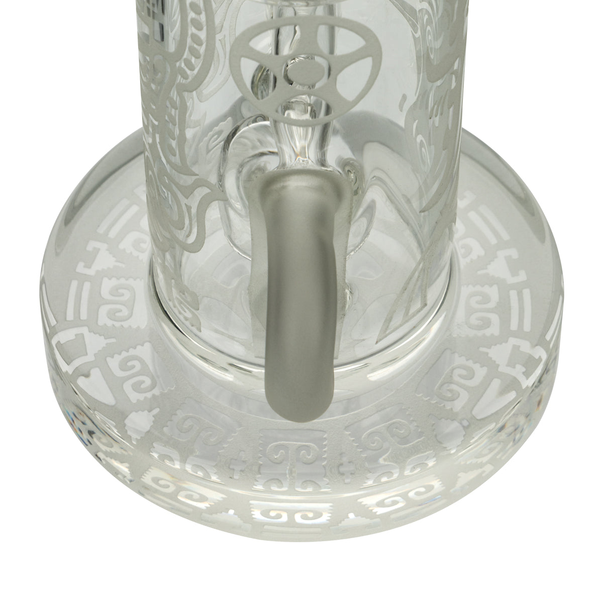 9" Tiki Etched Dab Rig w/ Honeycomb Perc - Clear
