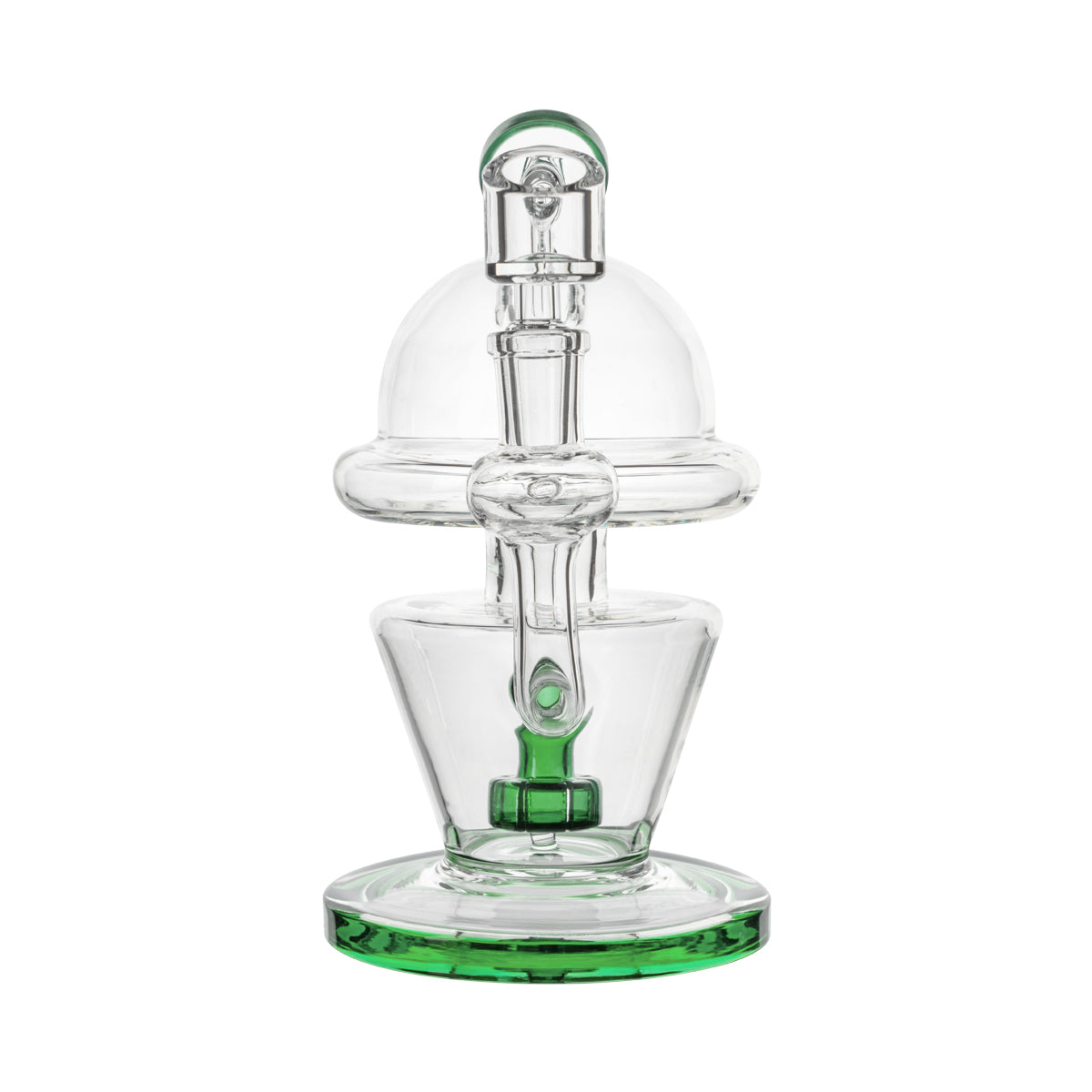 7" Dome Dab Rig w/ Showerhead Perc - Various Colors - High Life Goods - Green