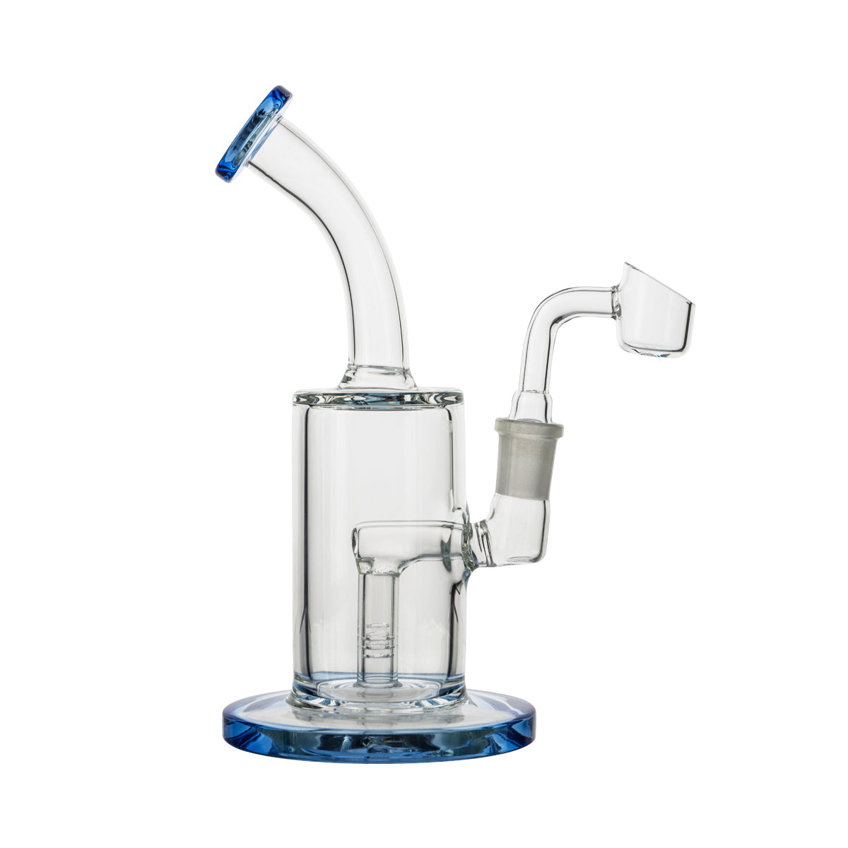 7" Dab Rig w/ Color Trim - Blue - High Life Goods