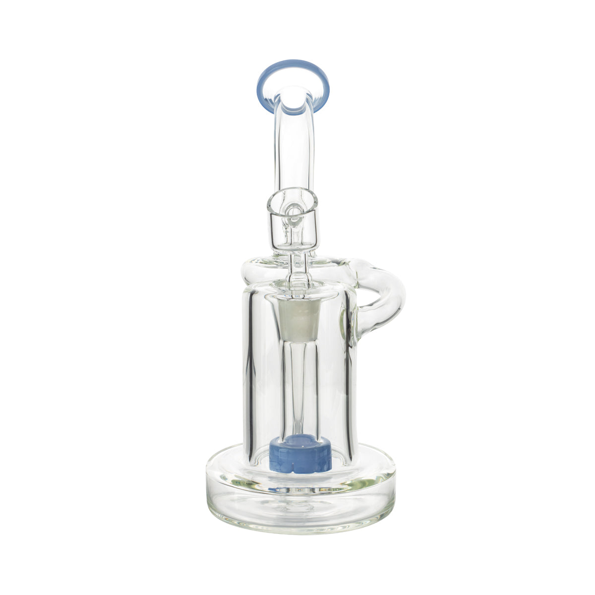 7.5" Color Trim Dab Rig w/ Color Showerhead Perc - Assorted Colors - High Life Goods