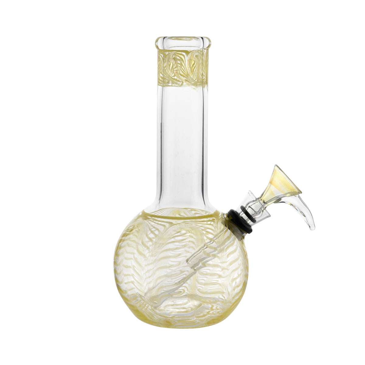 8" Round Base Flame Top Waterpipe - Various Colors