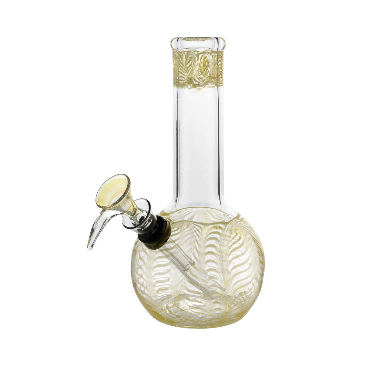 8" Round Base Flame Top Waterpipe - Various Colors