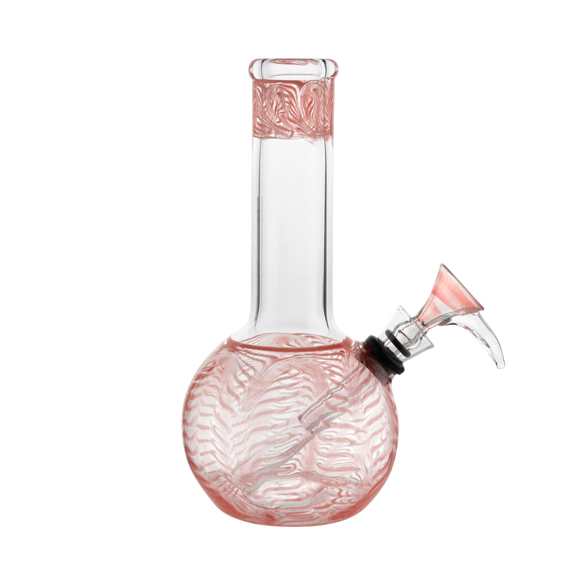 8" Round Base Flame Top Waterpipe - Various Colors